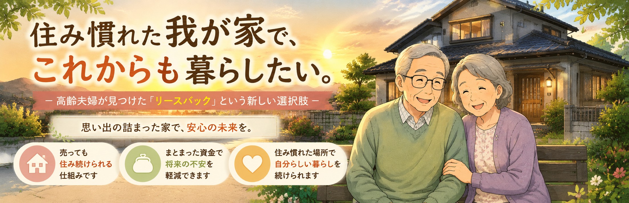【漫画でわかる】リースバックとは？ 住み慣れた我が家で、これからも暮らしたいあなたへ